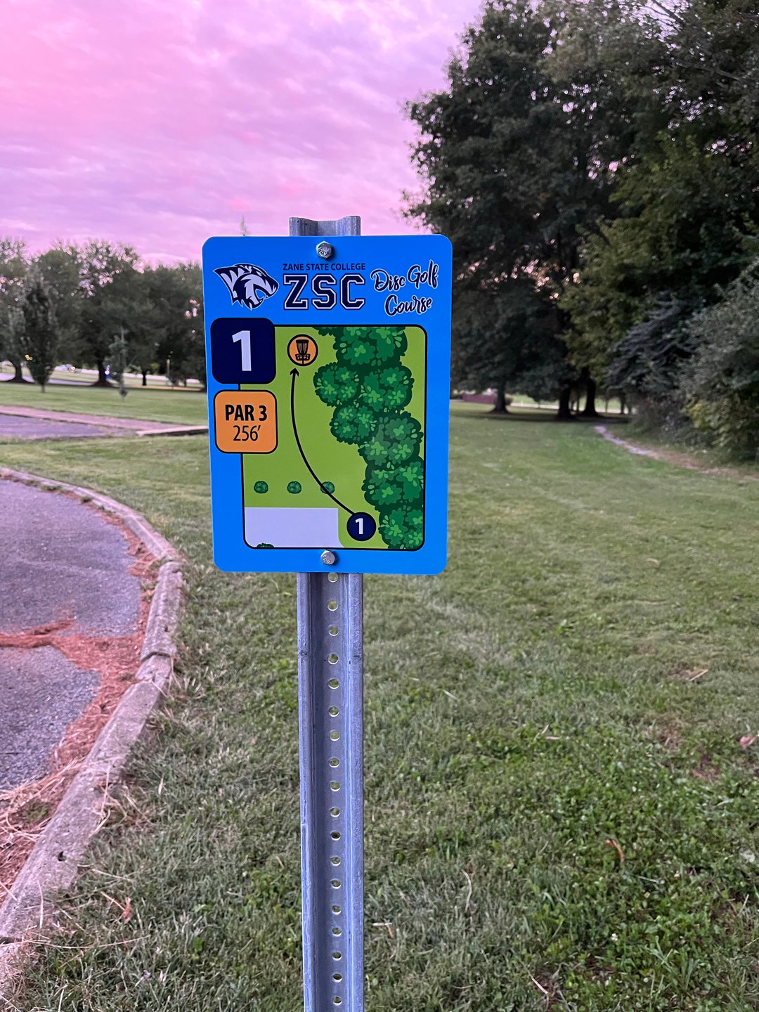 Hole 1 tee pad.