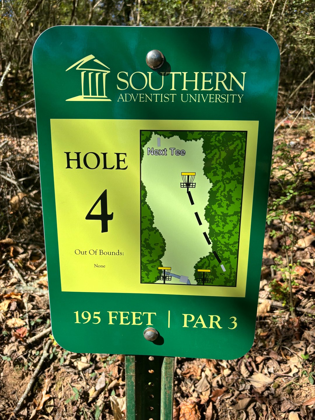Hole #4 Tee Sign