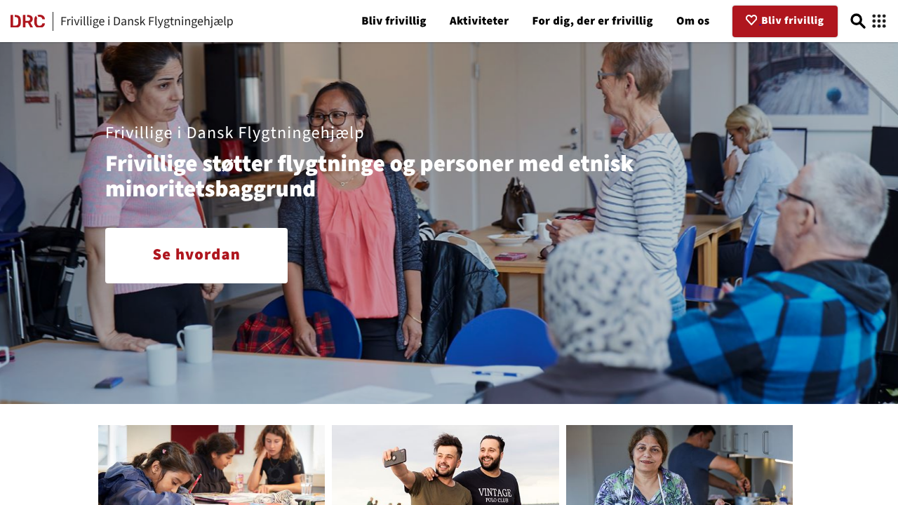 Volunteer site screenshot