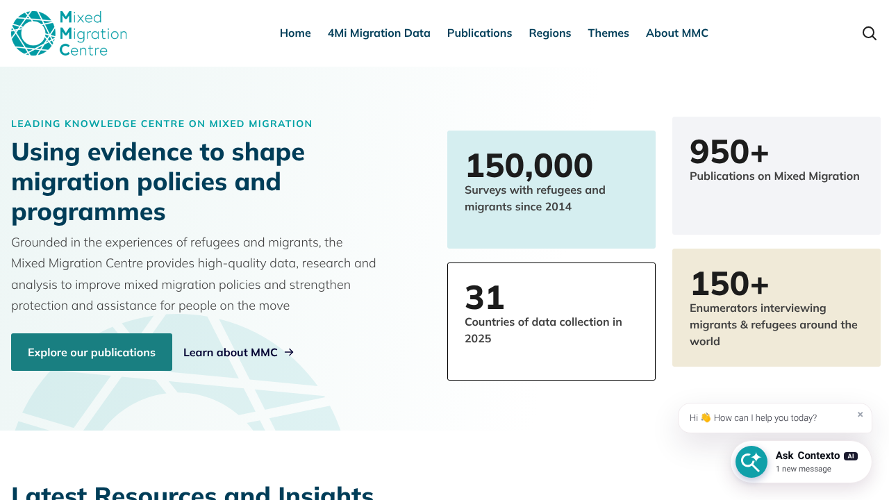 Mixed Migration Centre screenshot
