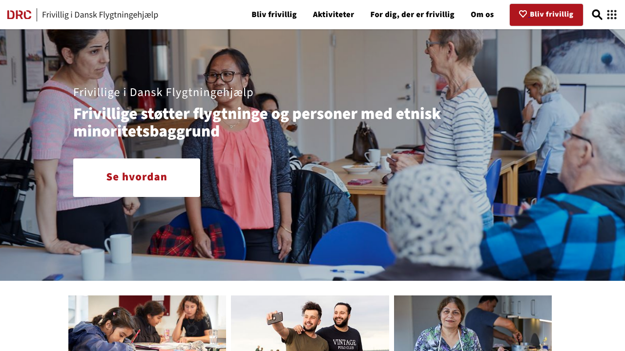 Volunteer site screenshot