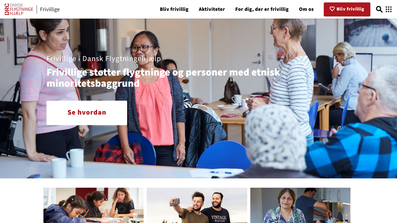 Volunteer site screenshot