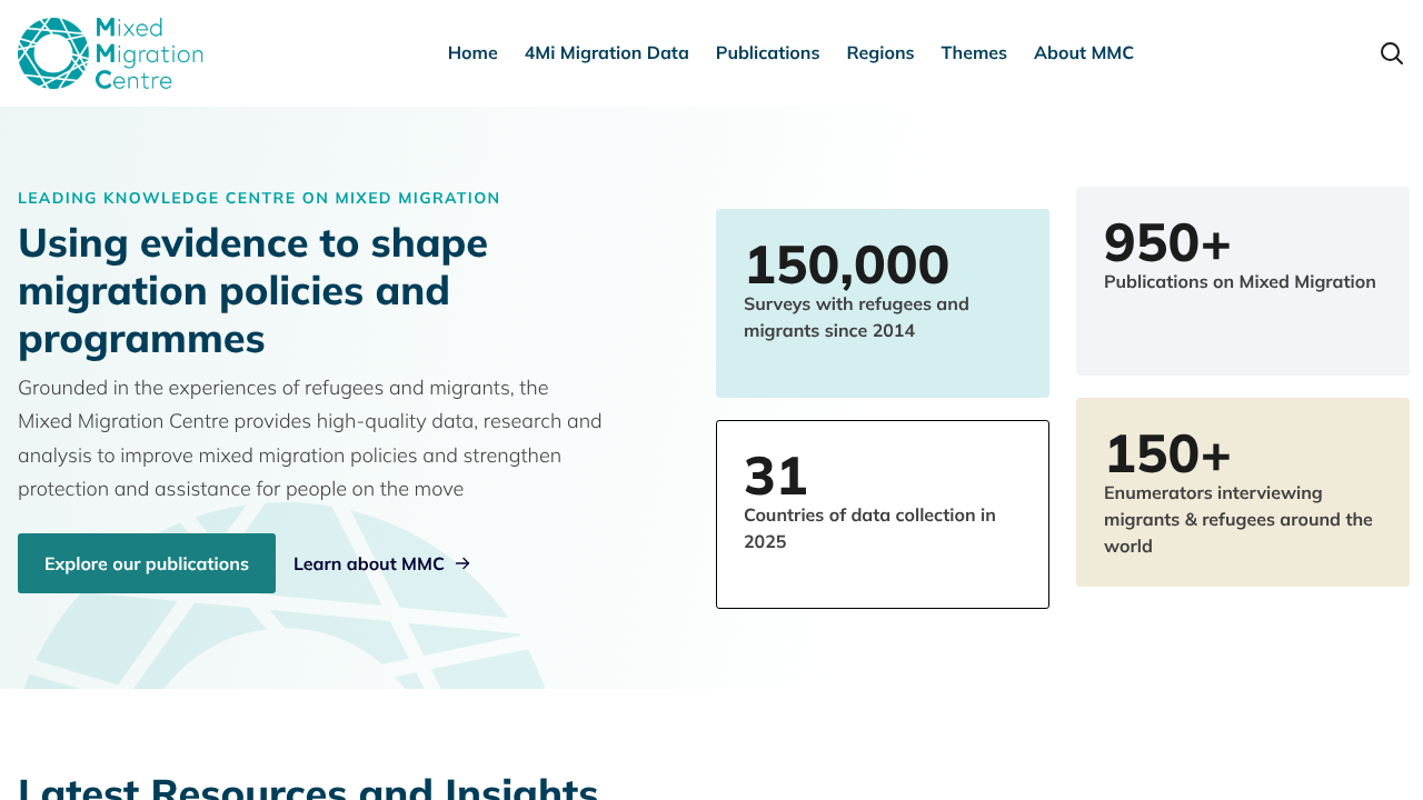 Mixed Migration Centre screenshot