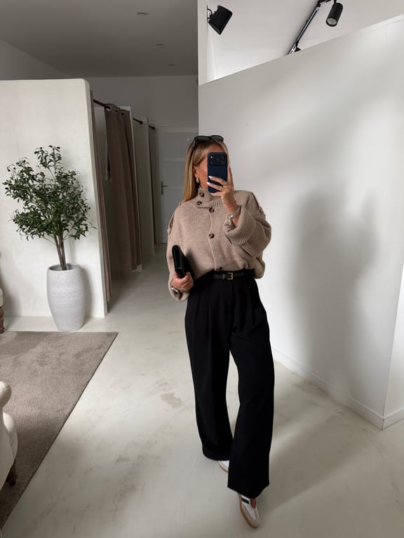 Pantalon fluide & large noir