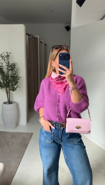Gilet manches courtes violet — vue alternative