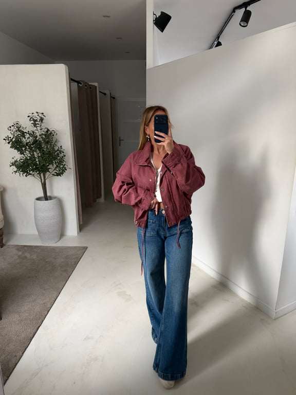 Veste en jean vieux rose - Vestes & Manteaux | Sodress