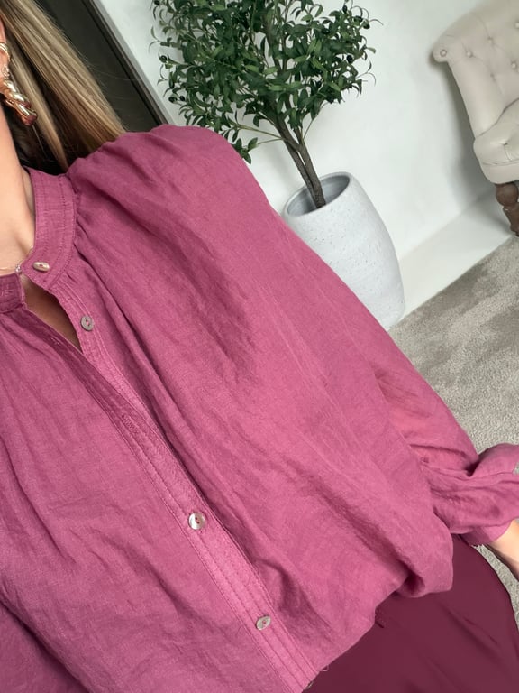 Blouse en coton bois de rose — vue alternative