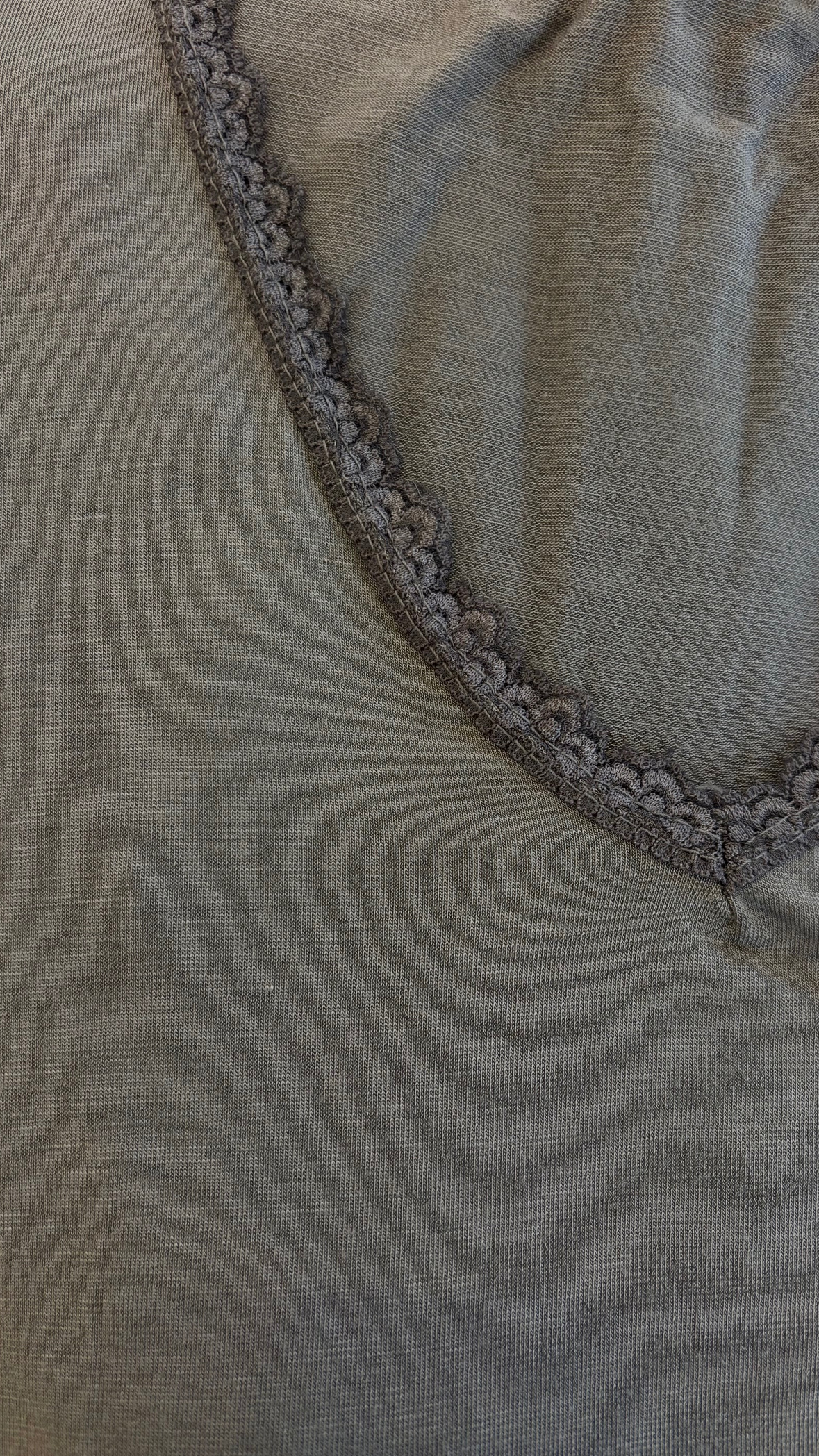 Top manches longues seconde peau col V dentelle — vue 5
