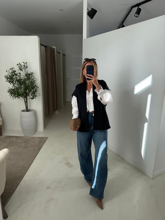 Veste sans manches bleu marine