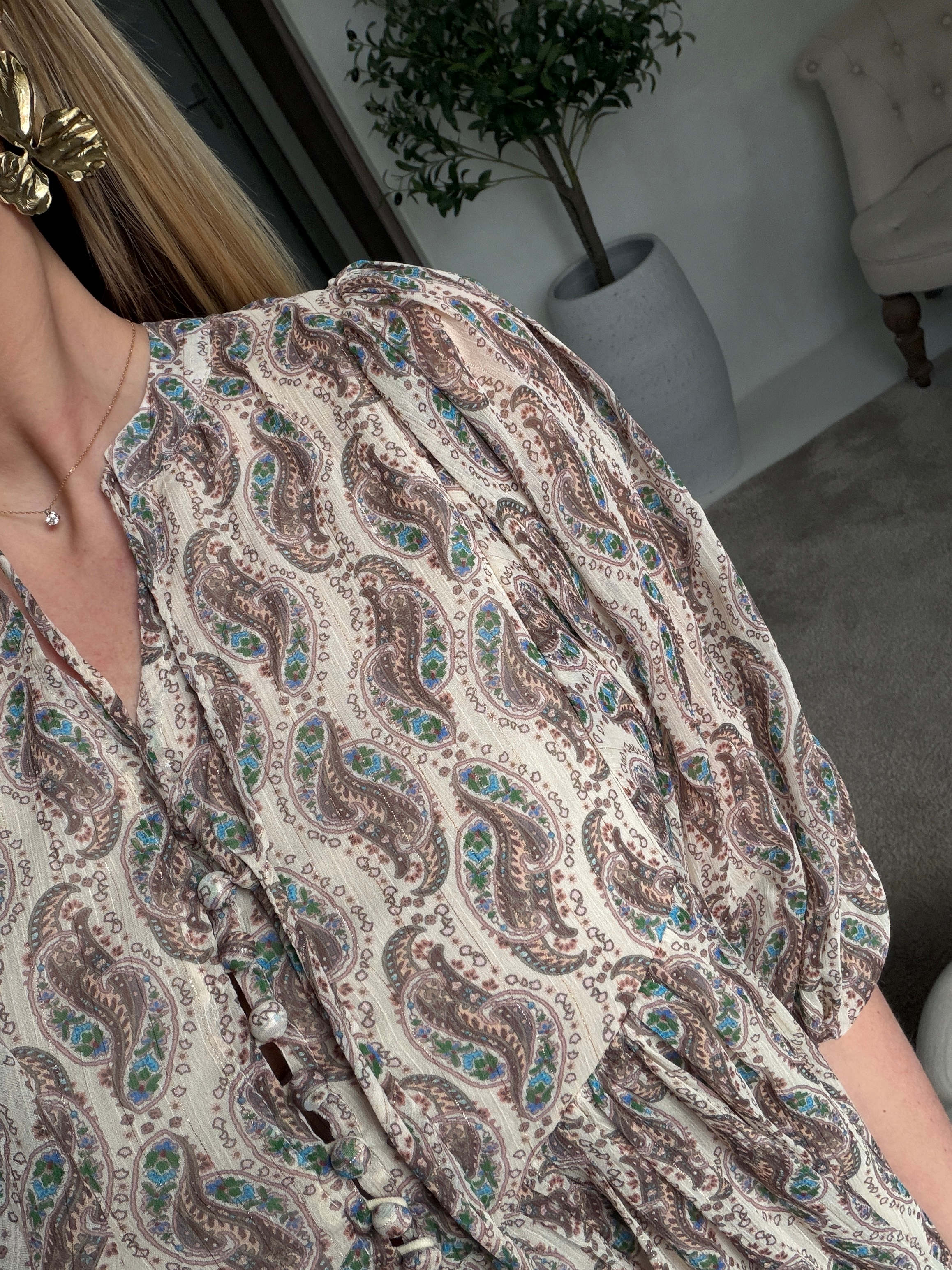 Robe longue bohème à motifs — vue 2