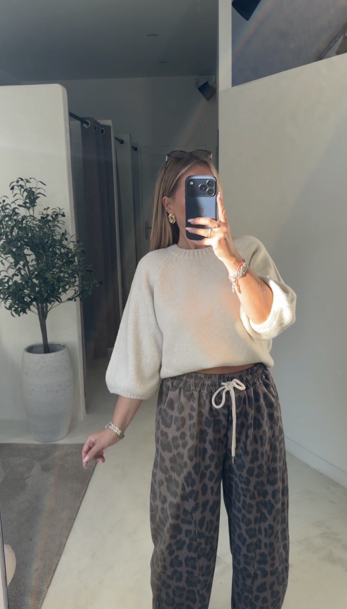 Pantalon jogger léopard barrel — vue 2