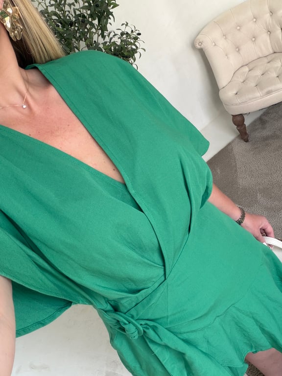 Robe porte-feuille verte — vue alternative