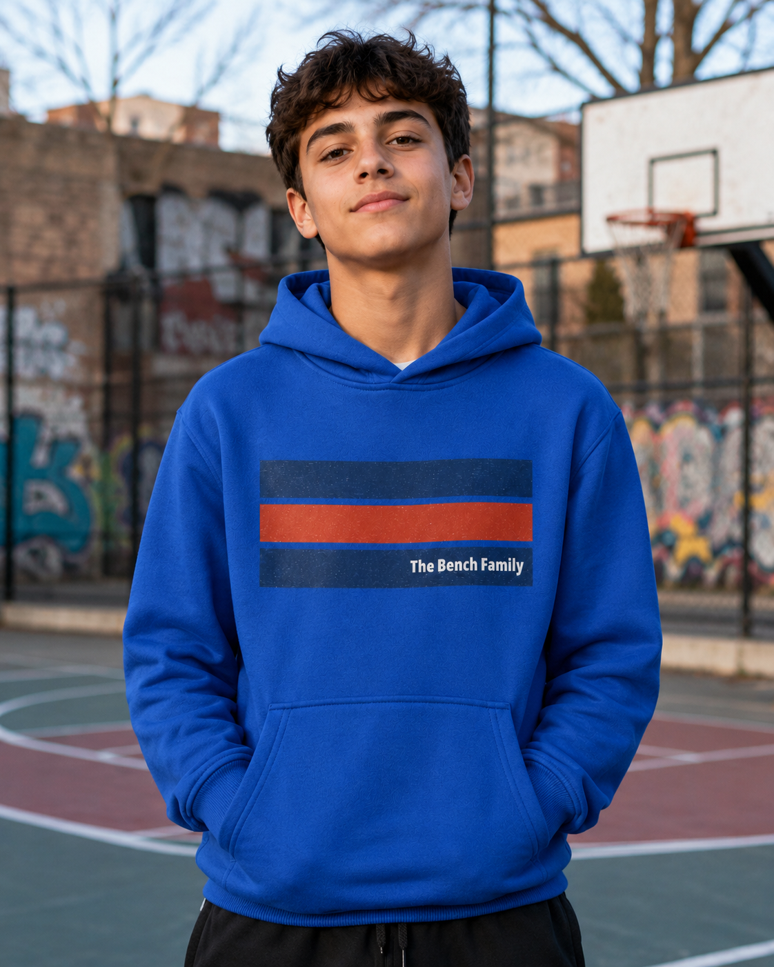 Le Hoodie Bandes - Enfant — vue 3