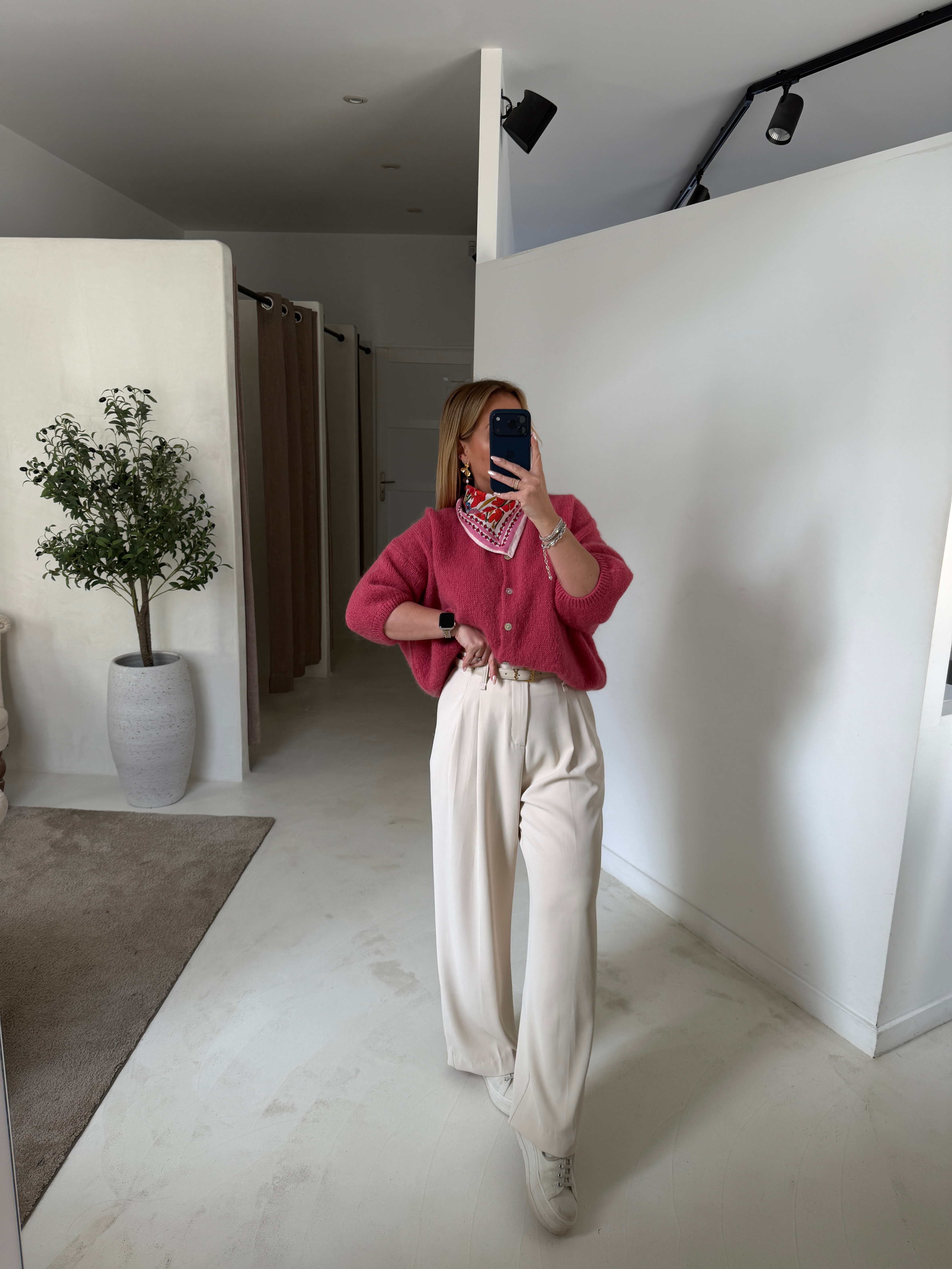 Gilet manches courtes vieux rose