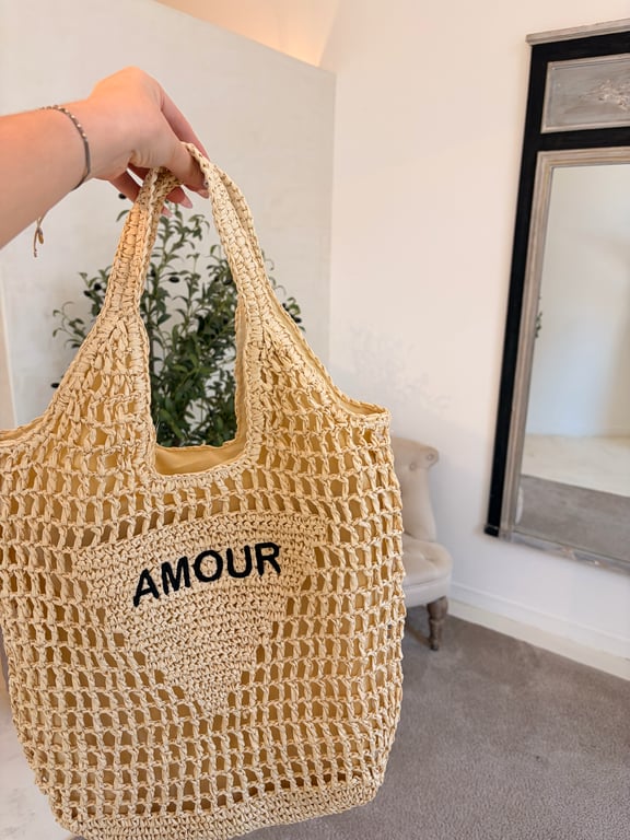 Sac en osier Amour