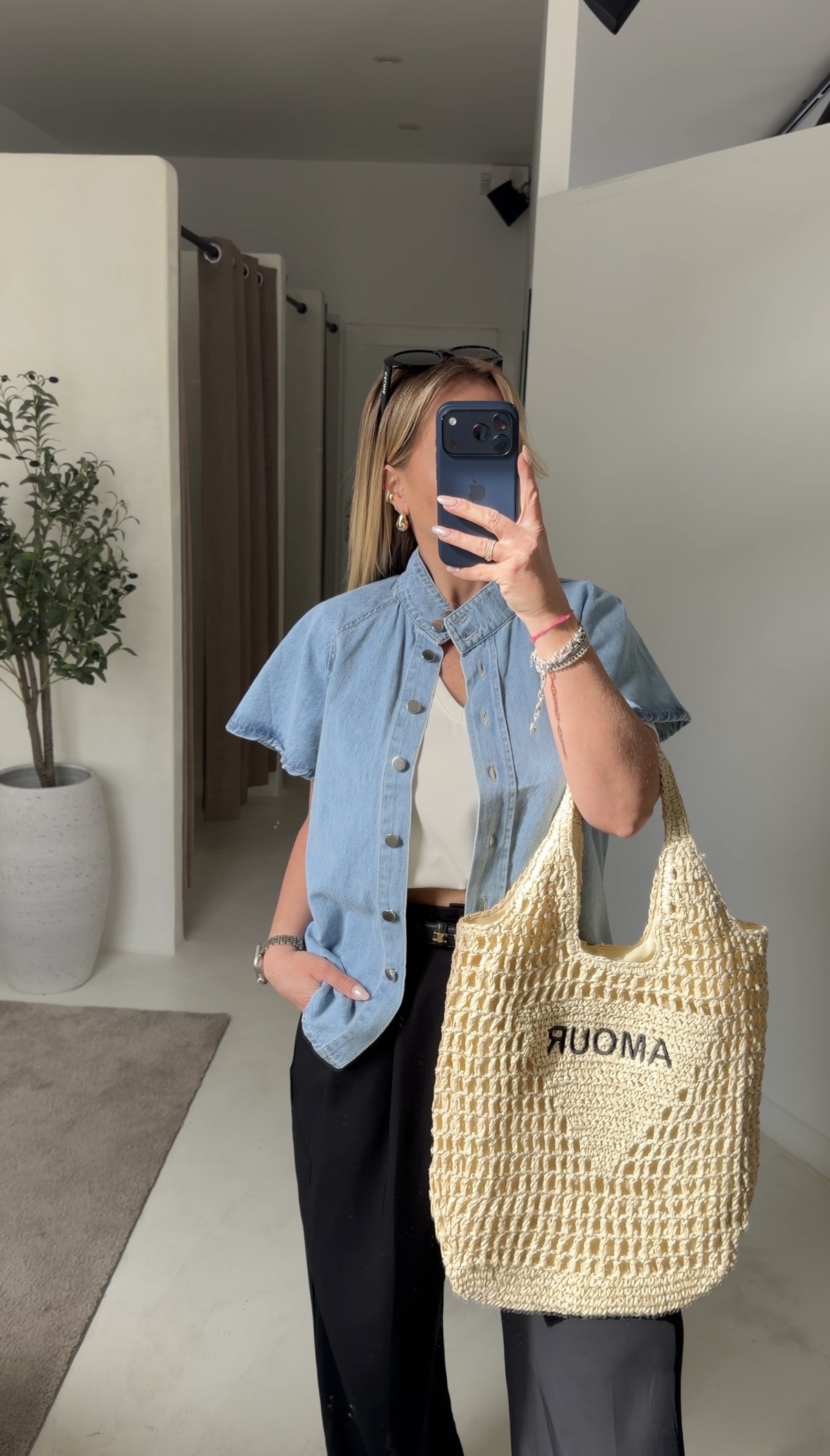 Sac en osier Amour — vue 2