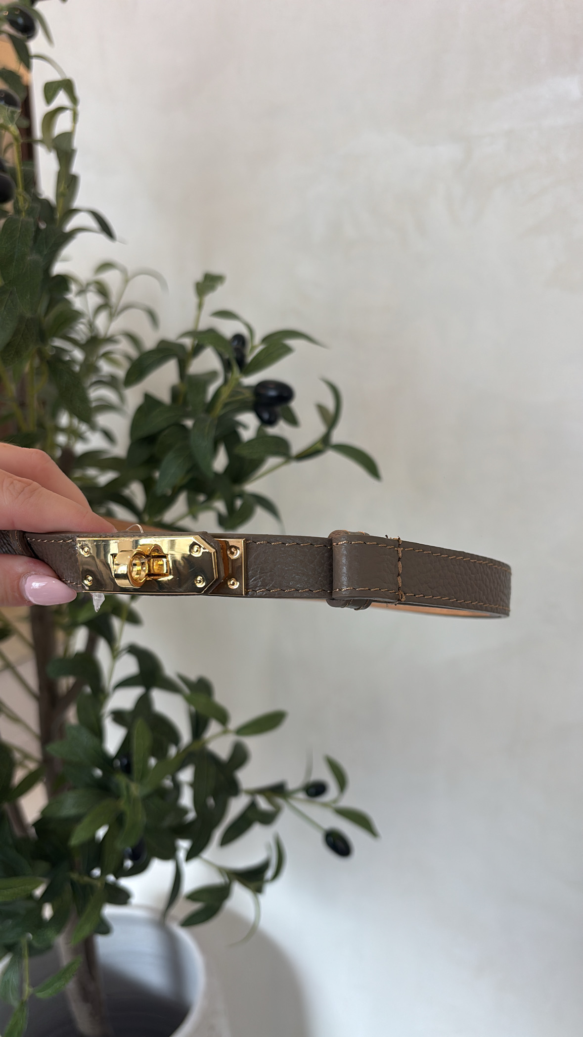 Ceintures style hermès en cuir grainé — vue 5