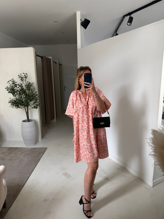 Robe fleuris col V