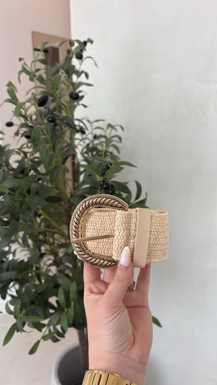 Ceinture en raphia élastiquée