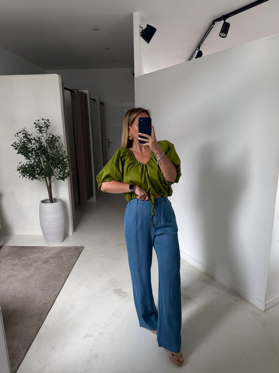Blouse courte manches ballon