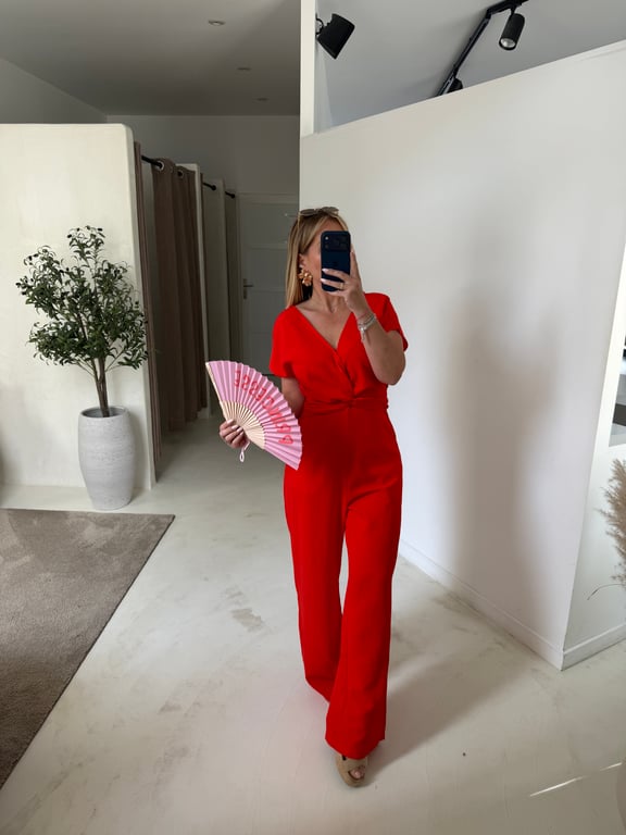 Combinaison pantalon rouge