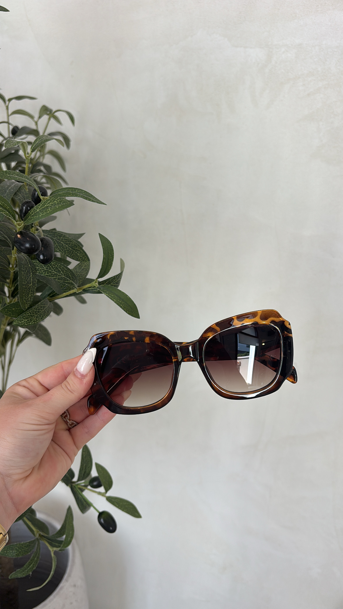 Lunettes de soleil épaisses léopard — vue 2
