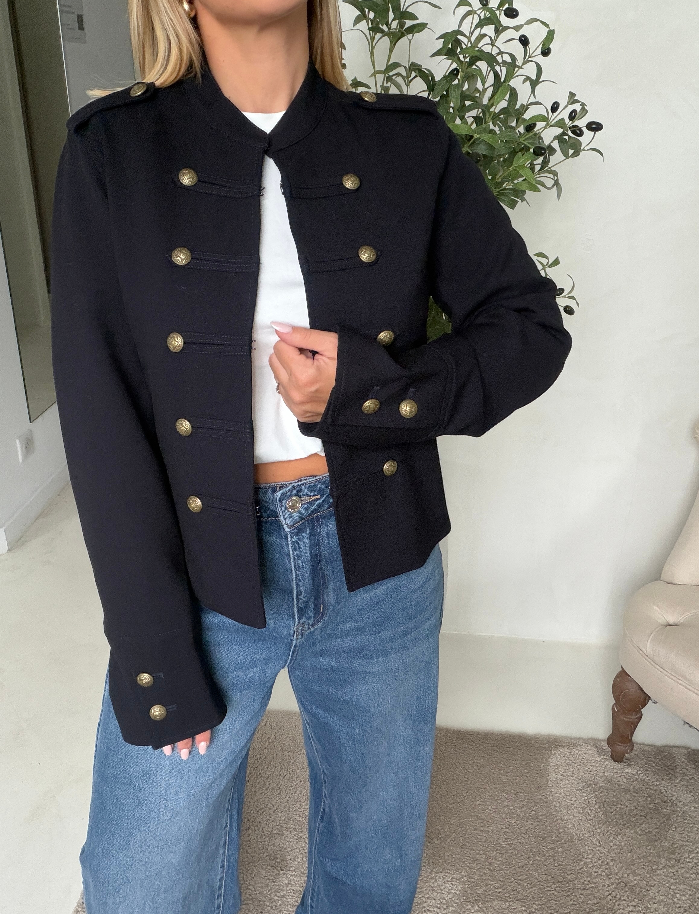 Veste napoléon bleu marine — vue 3