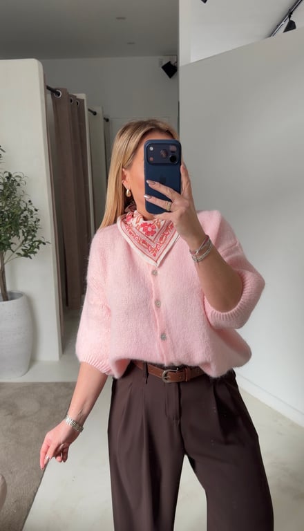 Gilet manches courtes rose - Pulls, gilets & sweats | Sodress - Vue alternative