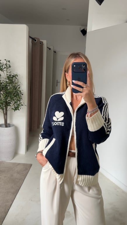 Gilet style isabel marant bleu marine