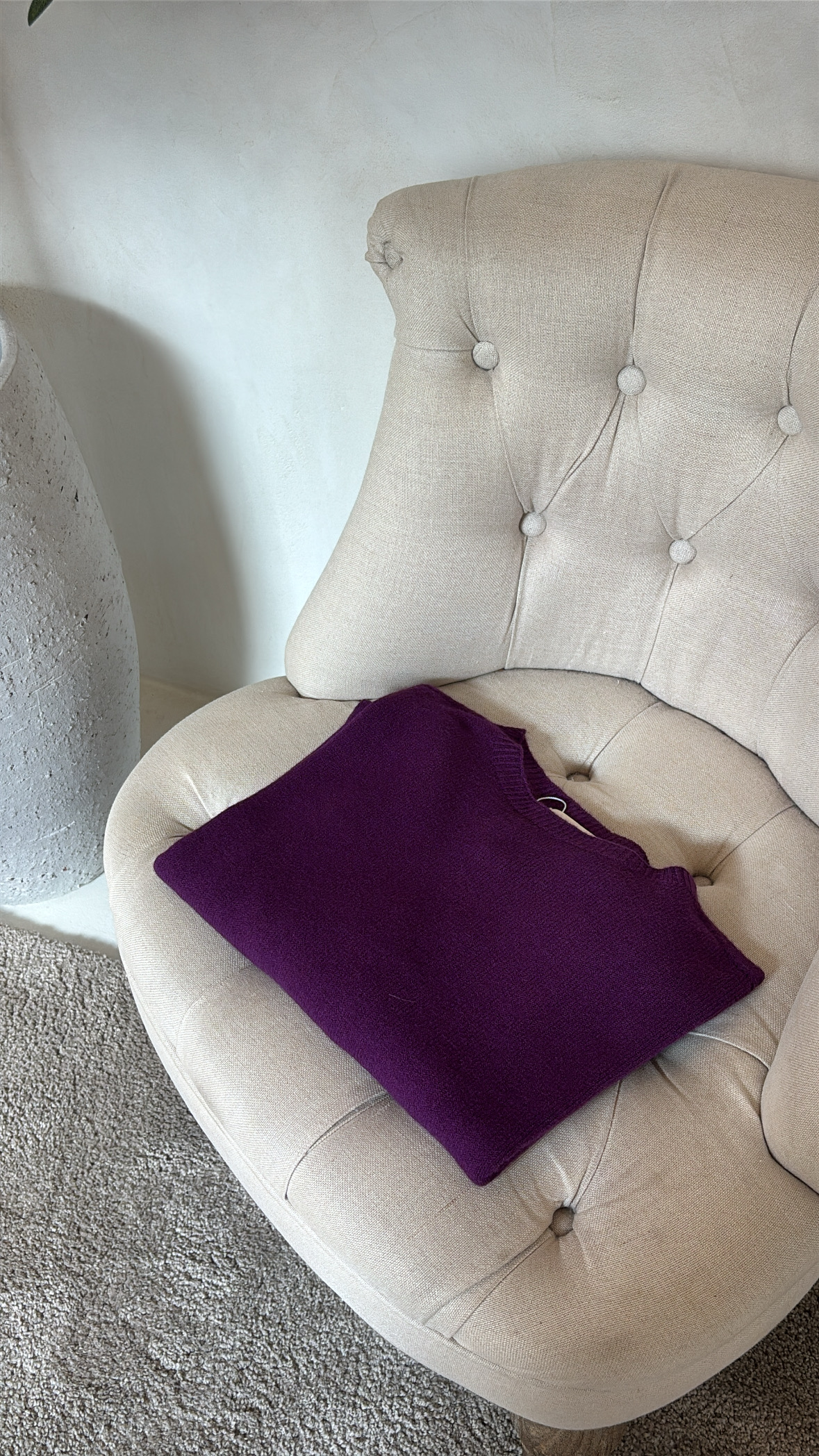 Pull col rond toucher cachemire — vue 8