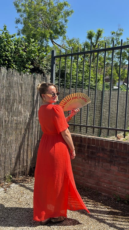 Robe longue corail — vue alternative