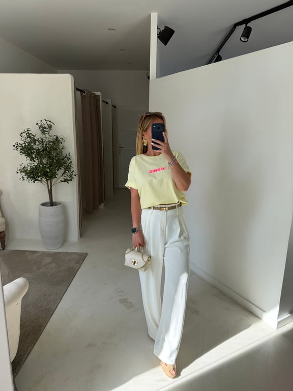 T-shirt jaune « iconic »