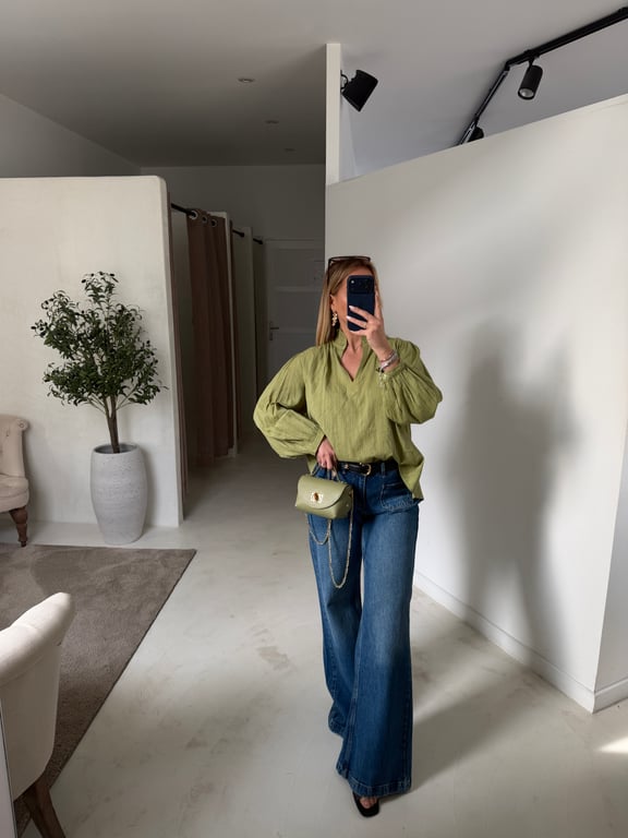 Petit sac vert sauge fermoir doré - Sacs & pochettes | Sodress