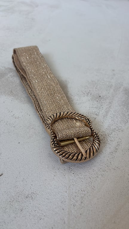 Ceinture en raphia dorée — vue alternative