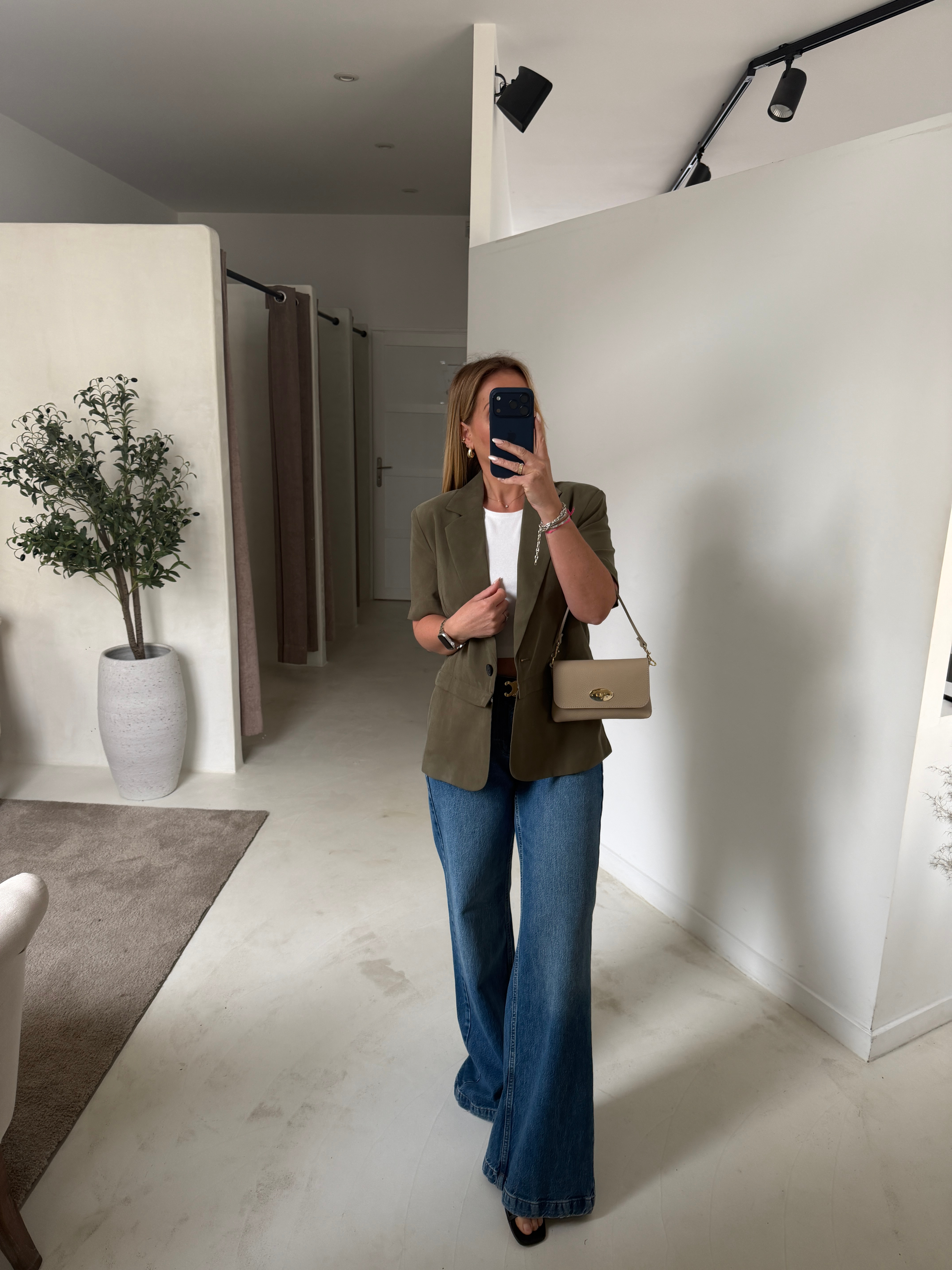 Blazer / Blouse manches courtes kaki