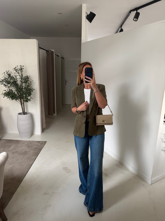 Blazer / Blouse manches courtes kaki