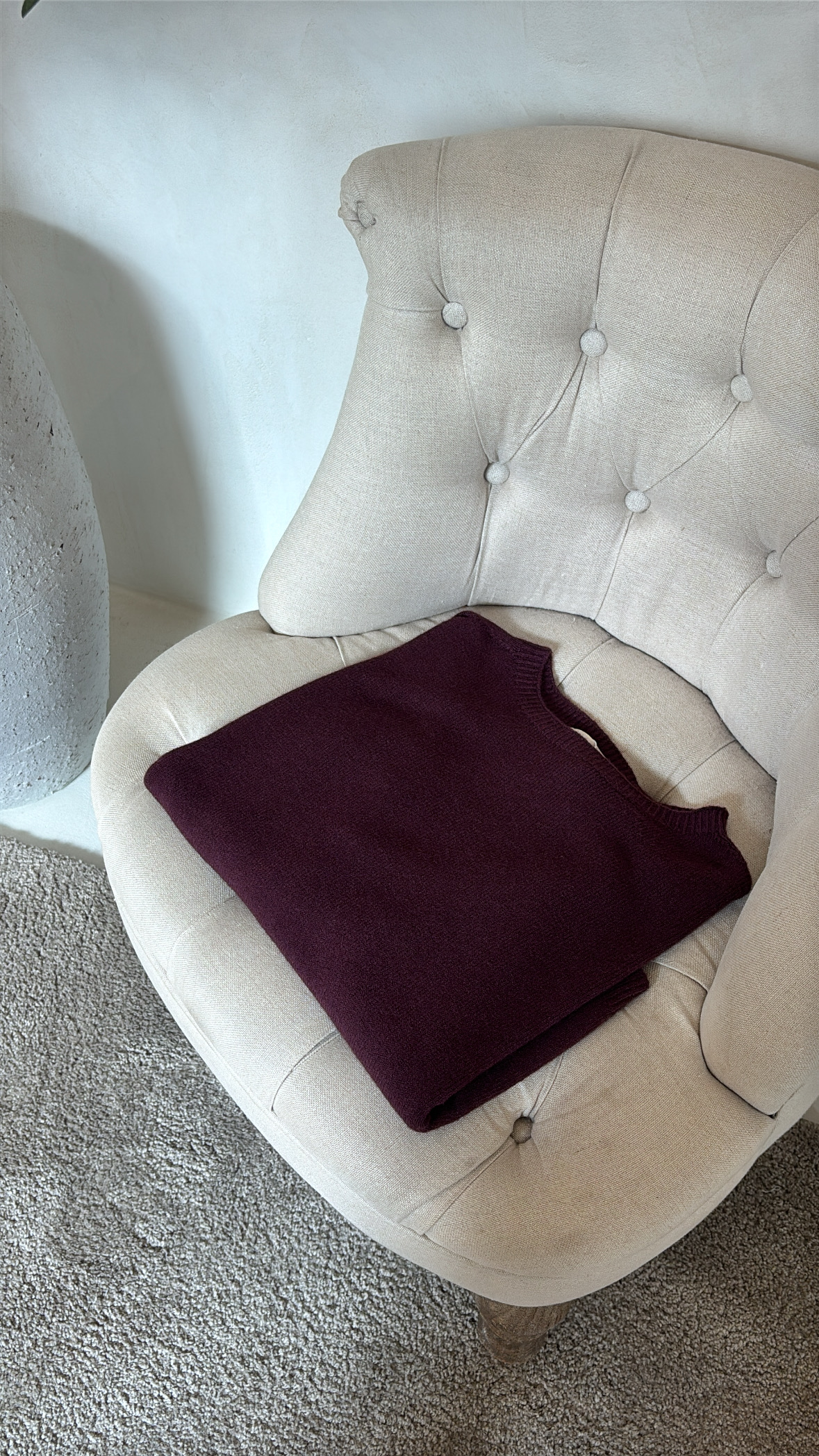 Pull col rond toucher cachemire — vue 9
