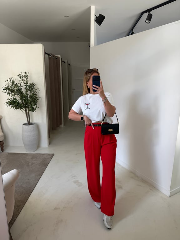 T-shirt blanc avec broderie « martini »
