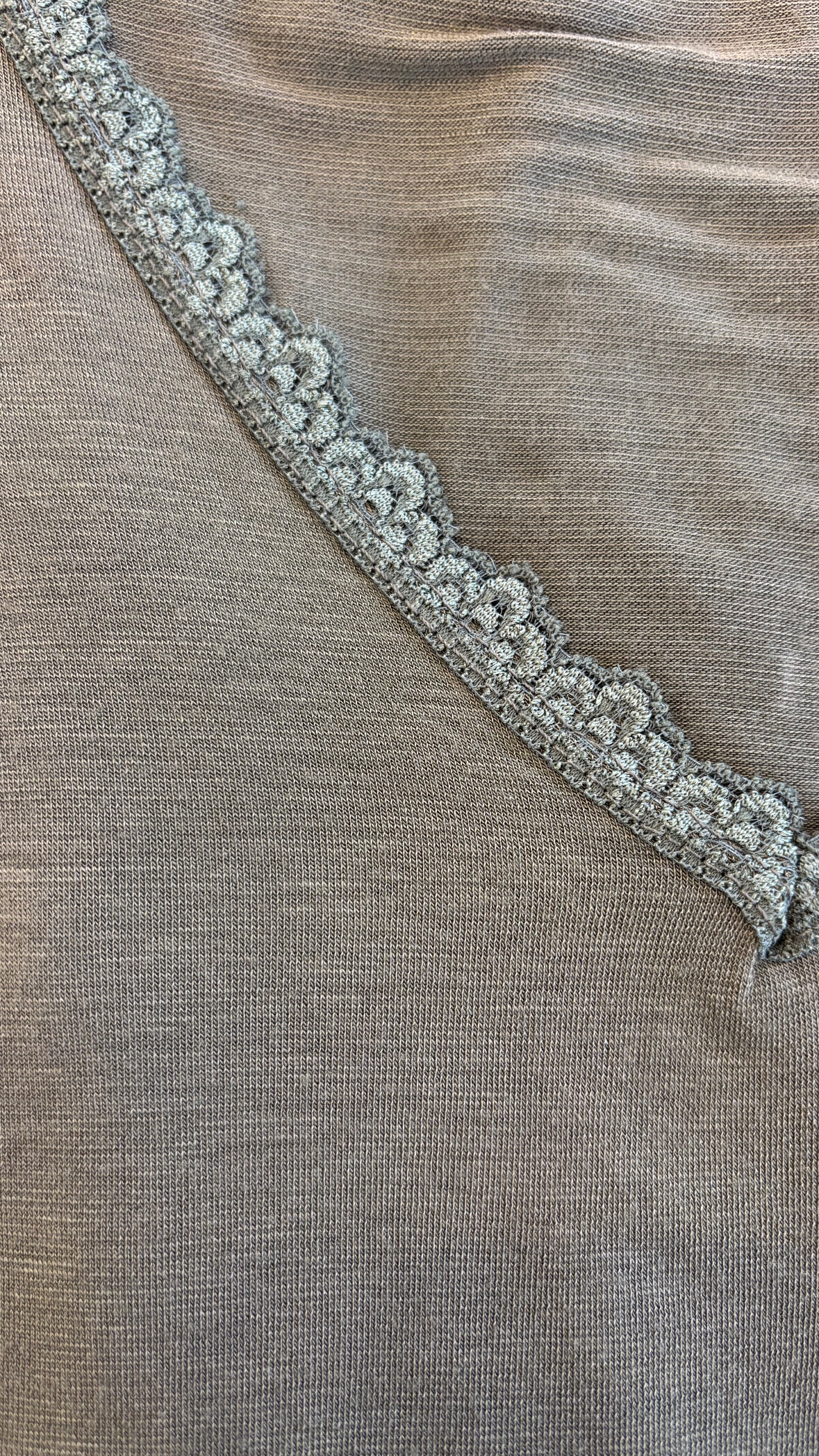 Top manches longues seconde peau col V dentelle — vue 3