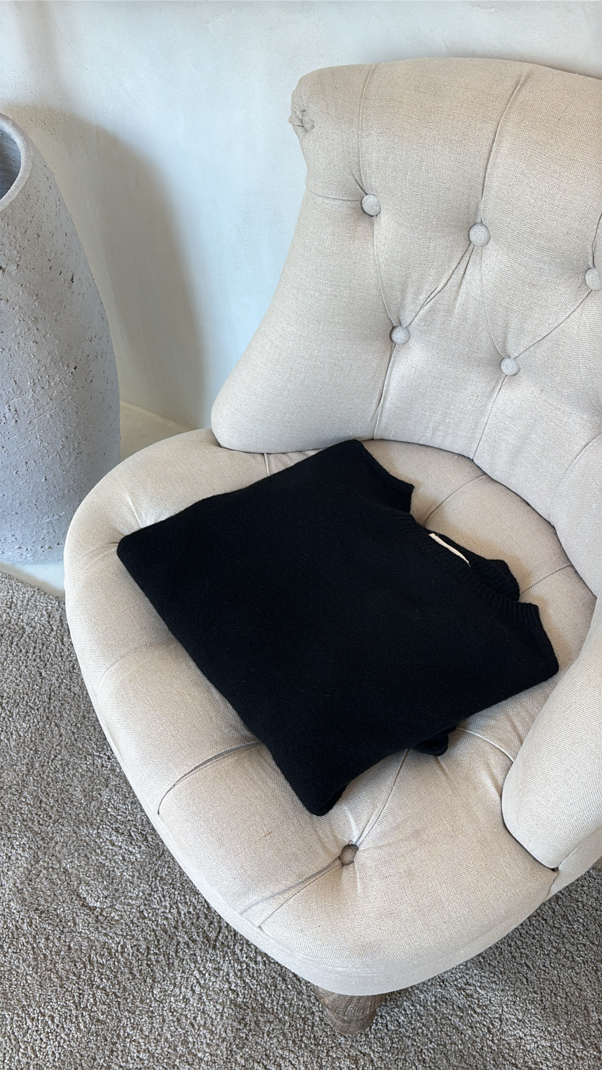 Pull col rond toucher cachemire — vue 4