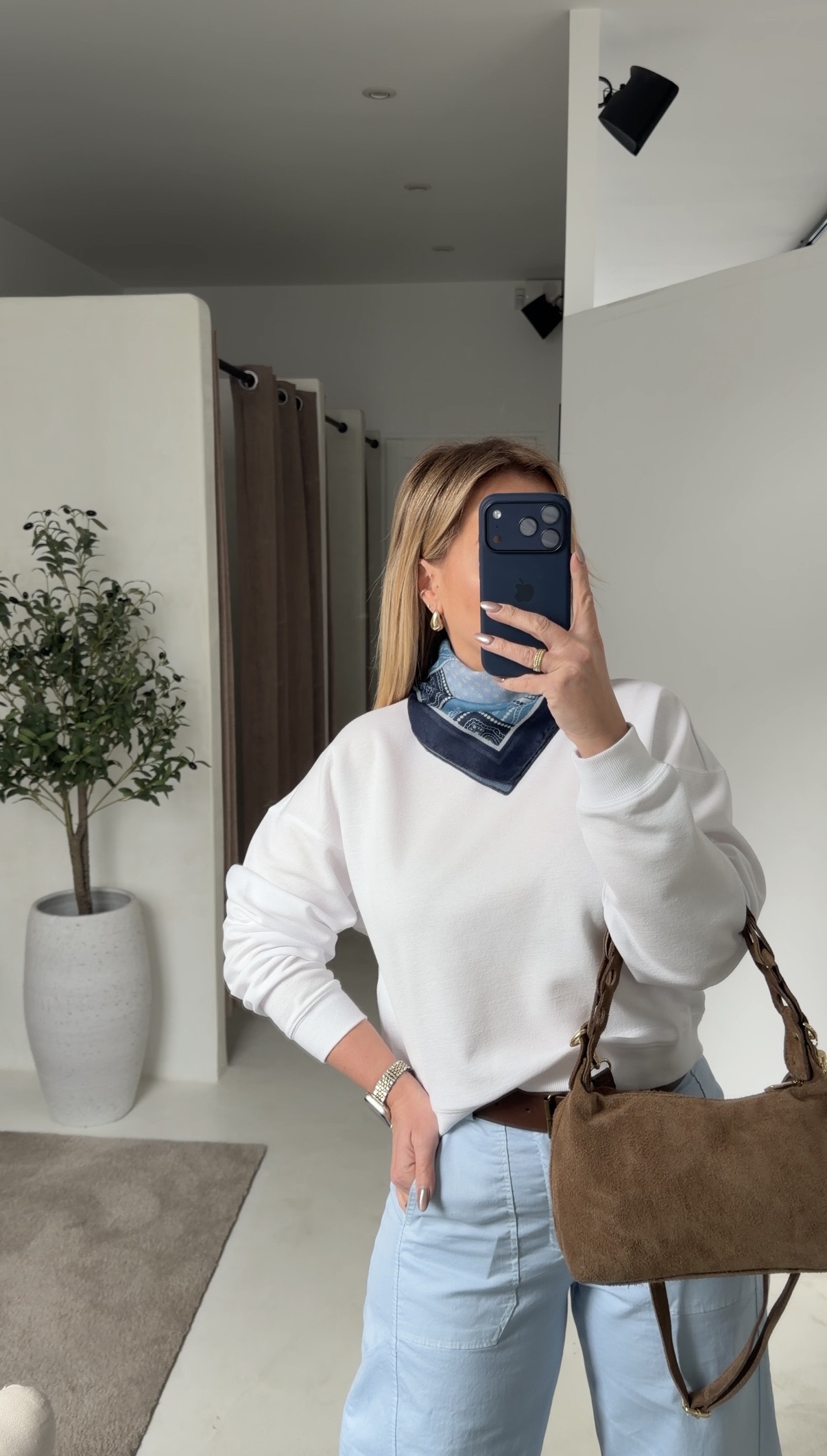 Pull court blanc — vue 2
