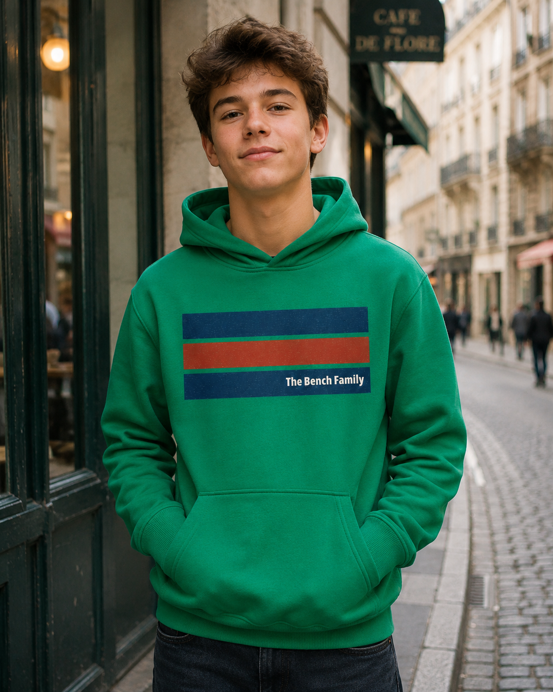 Le Hoodie Bandes - Enfant — vue 4