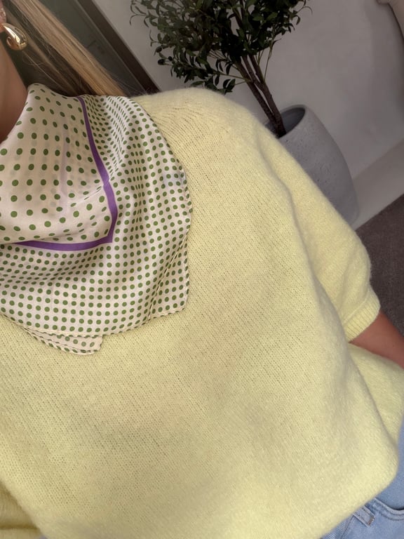 Pull manches courtes jaune — vue alternative