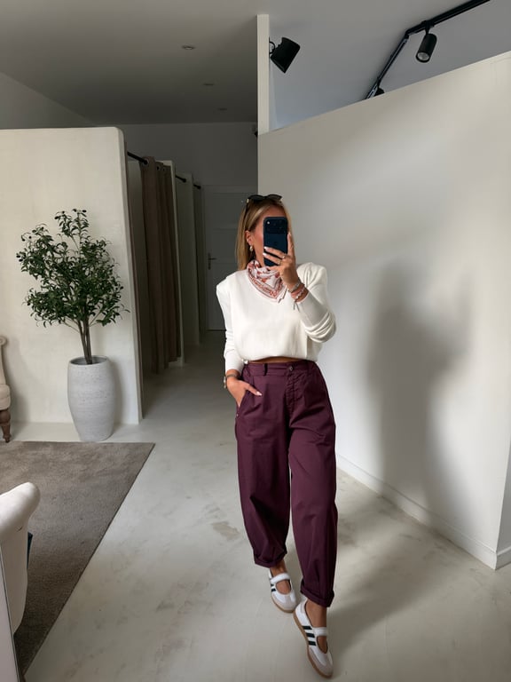 Pull à épaulettes blanc — vue alternative