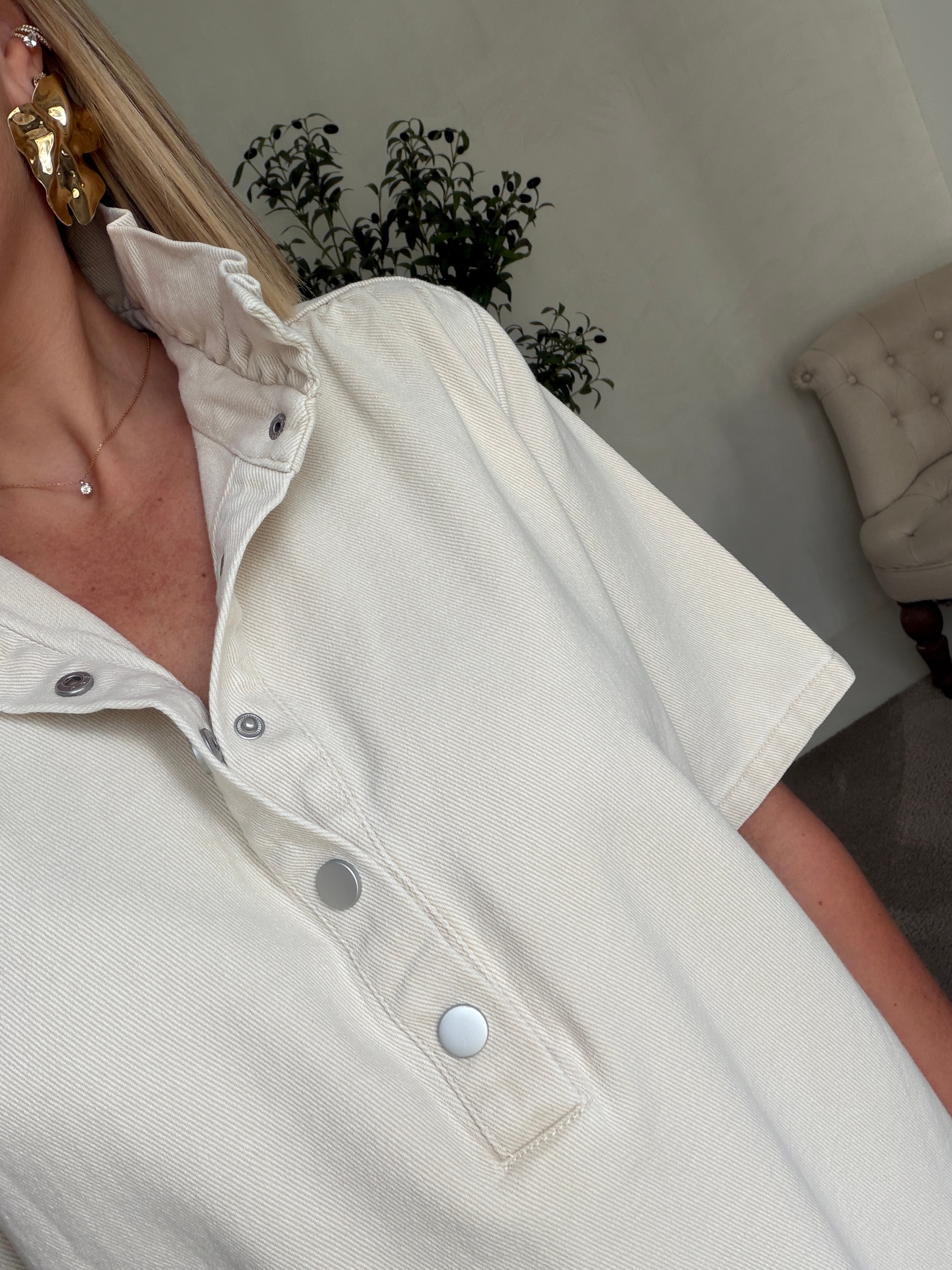Robe en jean à col montant — vue 2