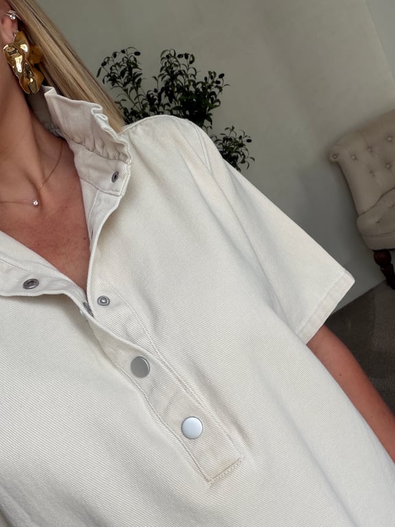 Robe en jean à col montant — vue alternative