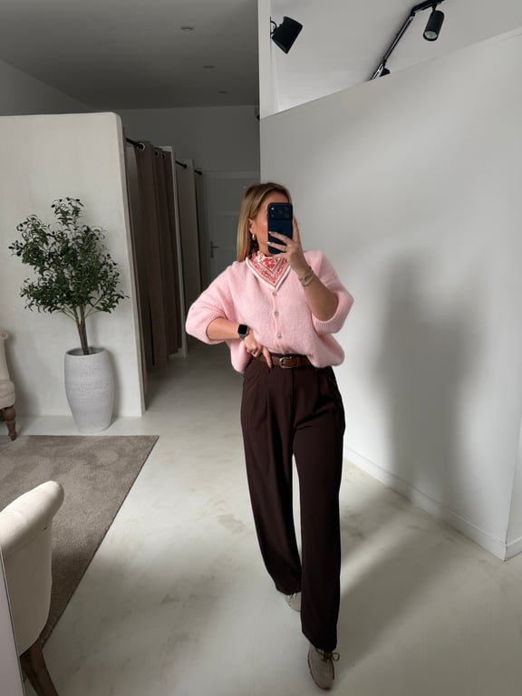 Gilet manches courtes rose - Pulls, gilets & sweats | Sodress