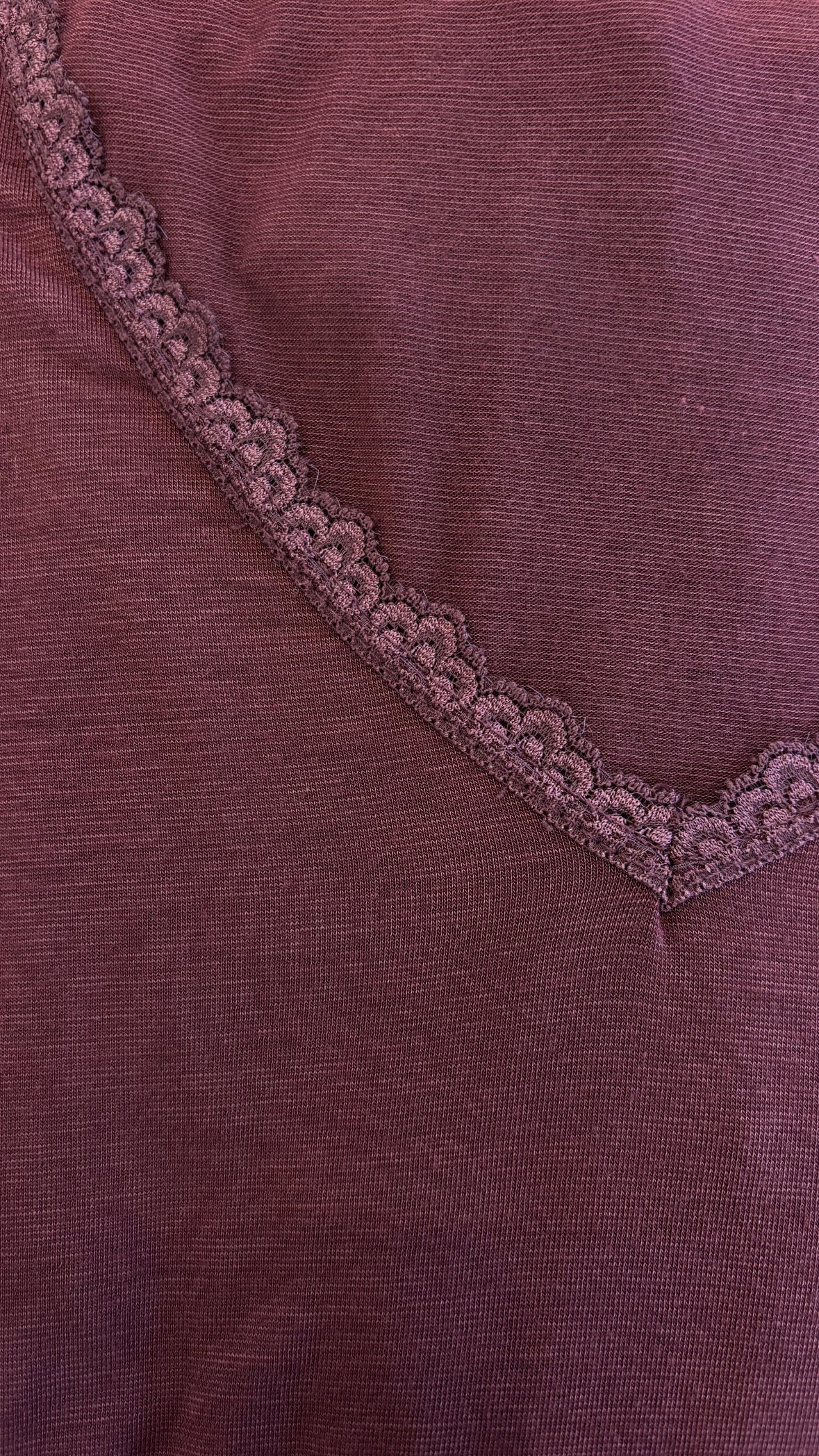 Top manches longues seconde peau col V dentelle — vue 7