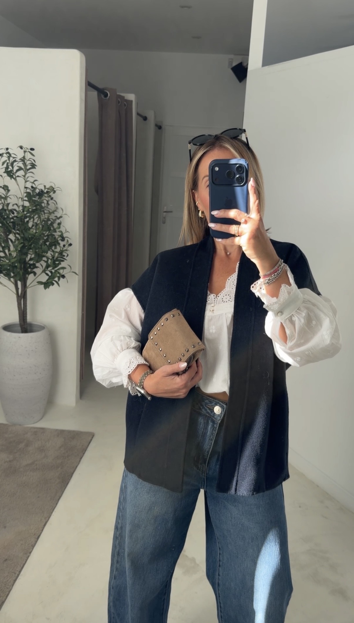Veste sans manches bleu marine — vue 2