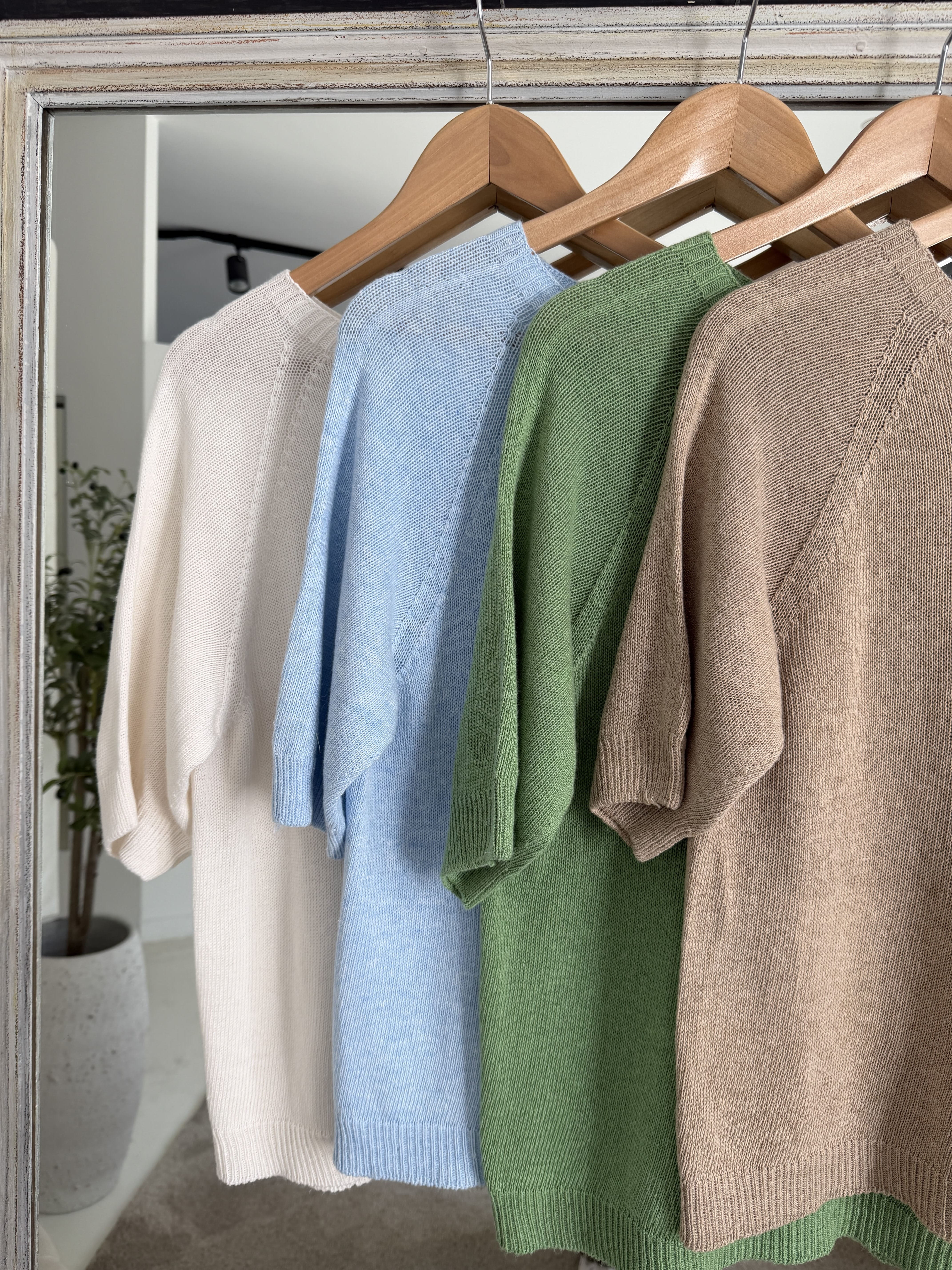T-shirt en maille fine écru — vue 3